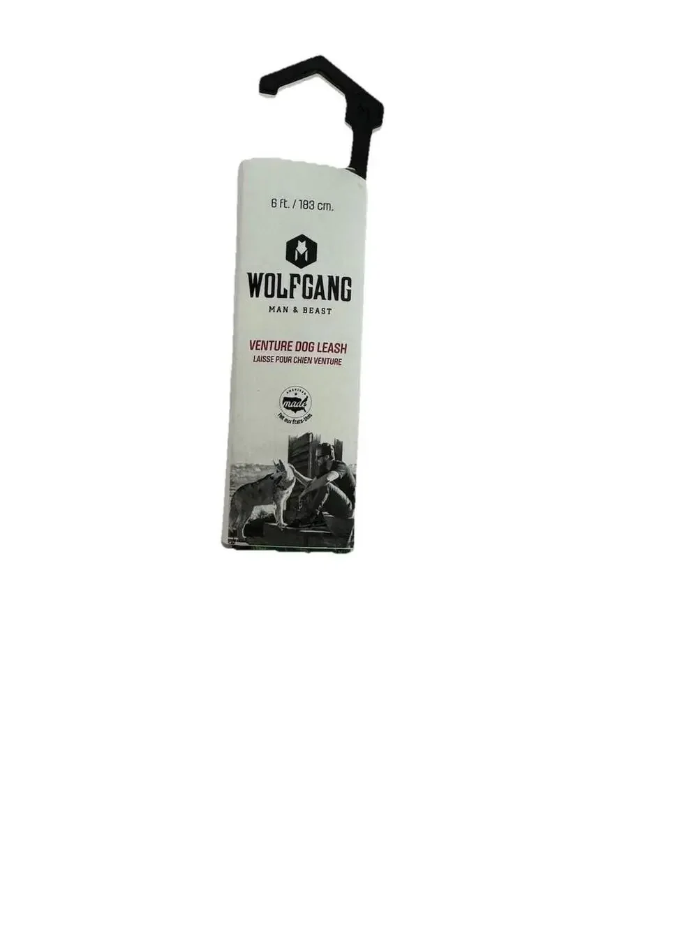 (RG) Wolfgang Man & Beast Venture Dog Leash 6ft Green Topo Map Print Made NWT